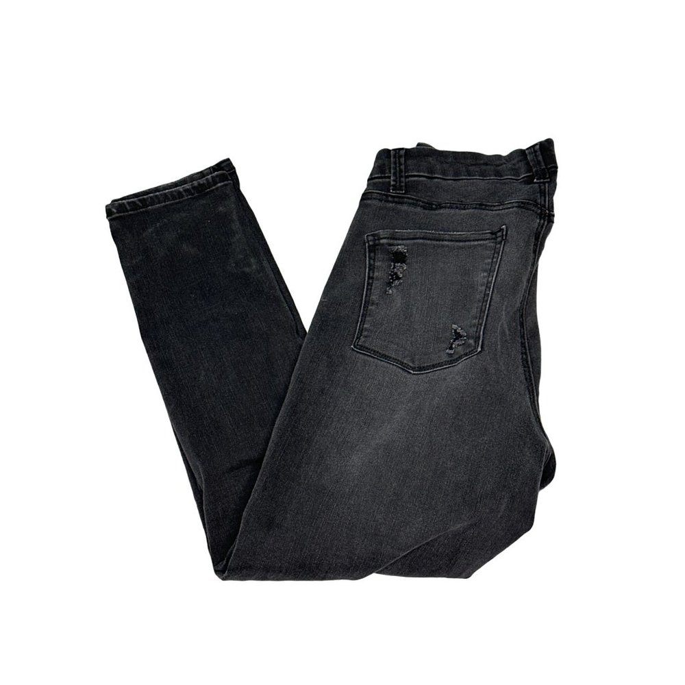 No Boundaries Jeans Junior Women 13 Black Skinny Distressed Super High Rise - Picture 1 of 9